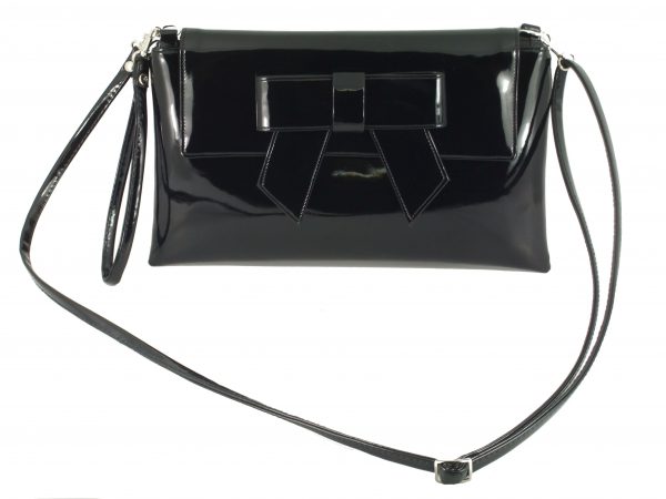 LONI Alluring Patent Clutch Shoulder Wristlet Bag - Image 2
