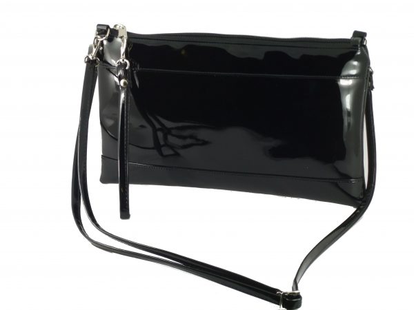 Divine Faux Patent Clutch / Shoulder / Crossbody / Wristlet Bag Size Large