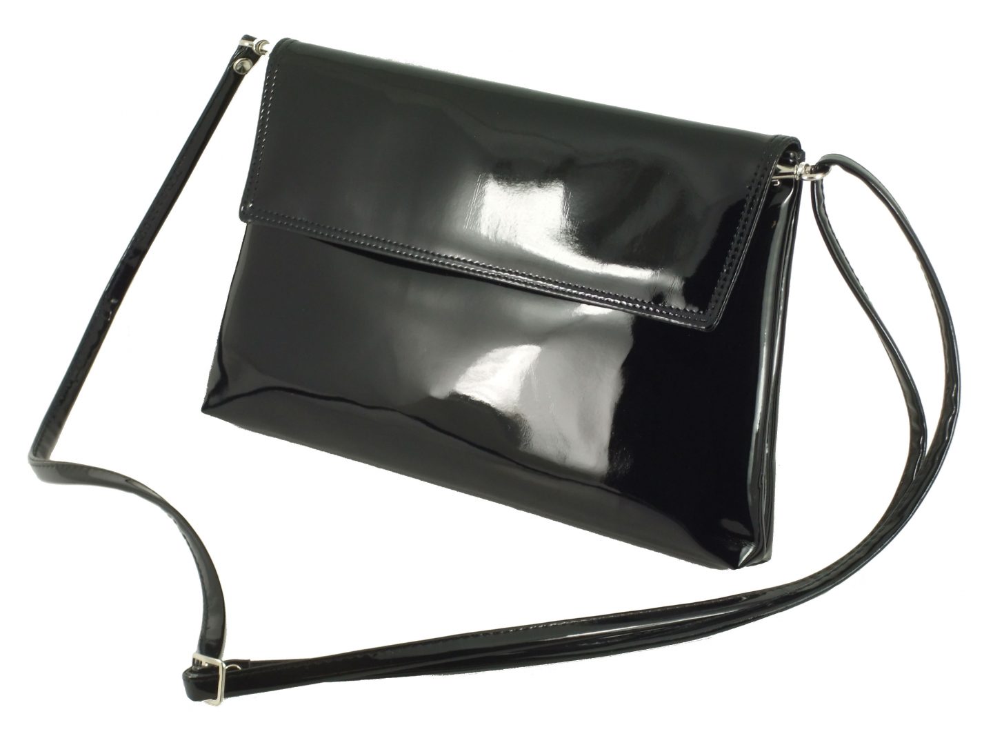 Details about   LONI Clutch Mini Crossbody Bag with Wristlet and Chain in Faux Suede or Patent 