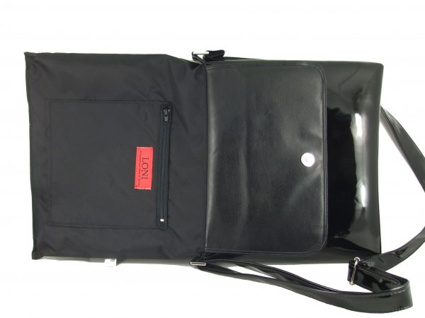 LONI Cool Patent Cross-Body Shoulder Bag