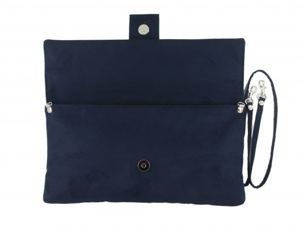 LONI Fab Large Faux Suede Clutch Shoulder Bag