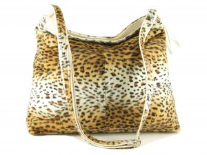 LONI Feral Leopard Print Shoulder Cross-body Hobo Bag Faux Fur
