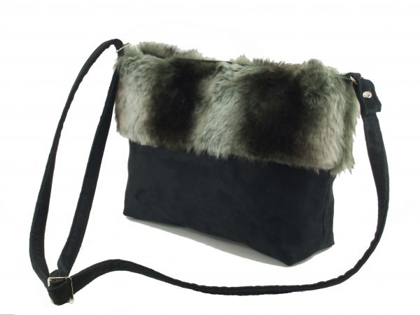 LONI Faux Fur/ Suede Shoulder Crossbody Bag - Image 3