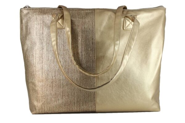 LONI Jumbo Metallic Tote Shoulder Beach Holiday Bag - Image 4