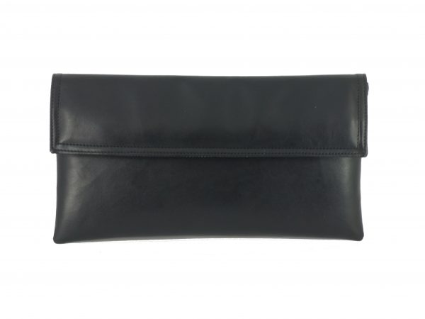 LONI British Hand Made Chic Faux Leather Clutch / Shoulder Bag with Long Adjustable Strap