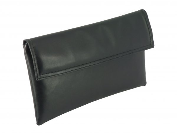 LONI British Hand Made Chic Faux Leather Clutch / Shoulder Bag with Long Adjustable Strap
