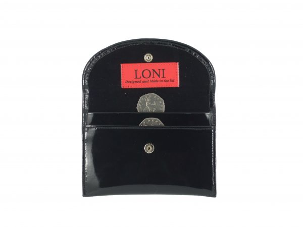 LONI Ladies Faux Patent Leather Wallet Clutch Bag Purse Coin Pouch