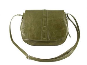 LONI Casual Real Leather Crossbody Shoulder Saddle Style Handbag