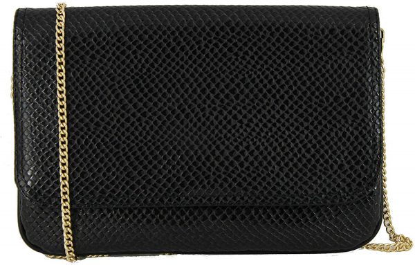 LONI Clutch Shoulder Bag Snakeskin Python Animal Print Faux Leather Compact Size