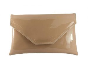 LONI Clutch/Shoulder Bag Faux Patent Handmade in The UK