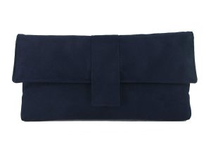 LONI Fab Large Faux Suede Clutch Shoulder Bag