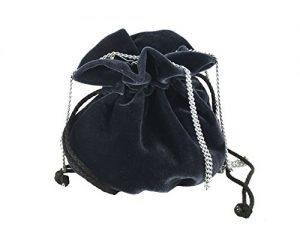 LONI Fantasy Suede Velvet Drawstring Clutch Shoulder Bag