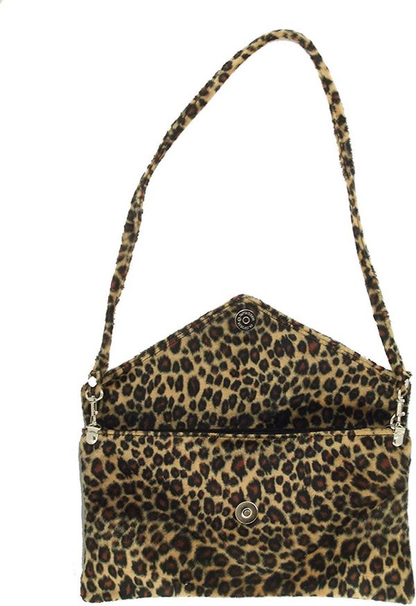 LONI Leopard Zebra Clutch Bag