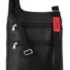 LONI Mens Crossbody Bag Camouflage/Tartan/Leather Look
