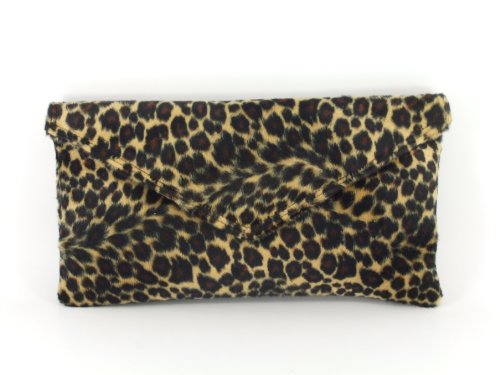 Neat Envelope Animal Print Clutch Bag/Shoulder Bag in Leopard Zebra or Cheetah