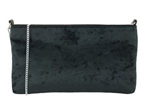 LONI Plush Suede Velvet Clutch Shoulder Wristlet Bag