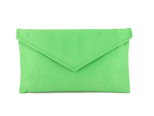LONI Real British Hand Made Clutch / Shoulder Bag Neat Envelope, Faux Suede