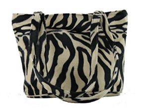 LONI Smart Animal Print Faux Fur Tote/Shoulder Bag
