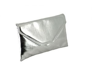 LONI Stylish Clutch Shoulder Bag Metallic Envelope Large