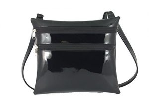 LONI Super Cross-Body Shoulder Bag Flat in Patent