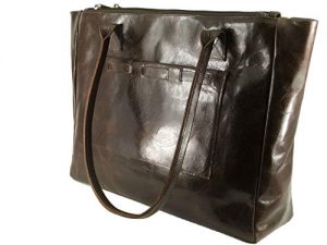 LONI Womens Classic Genuine Leather Handmade Tote Shoulder Shopper Handbag
