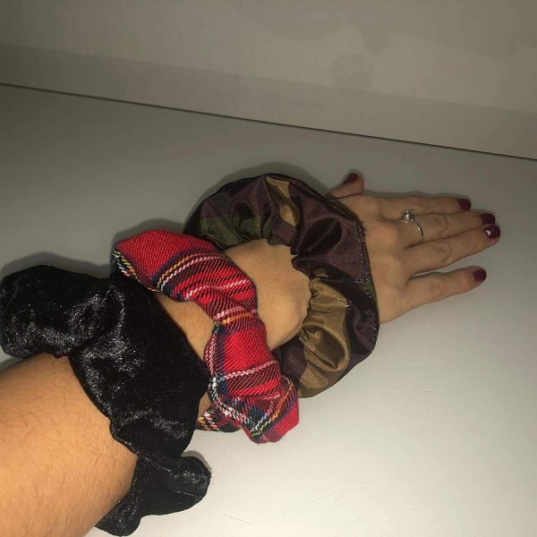 3 Pack Hair Scrunchies - Scrunchy Elastic Hair Bands