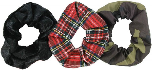 3 Pack Hair Scrunchies - Scrunchy Elastic Hair Bands