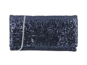 LONI Sparkly Sequin Party Evening Clutch Shoulder Bag