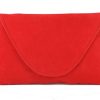 LONI Attractive Large Faux Suede Clutch Shoulder Bag - Image 5