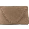 LONI Attractive Large Faux Suede Clutch Shoulder Bag - Image 7