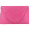 LONI Attractive Large Faux Suede Clutch Shoulder Bag - Image 16