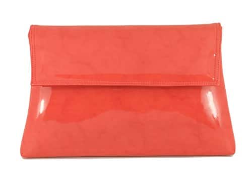 LONI Womens Girls Adorable Patent Faux Leather Clutch Bag Wallet Purse Wristlet 