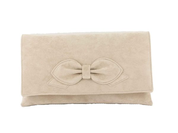LONI Gorgeous Faux Suede Clutch Shoulder Bow Bag - Image 15