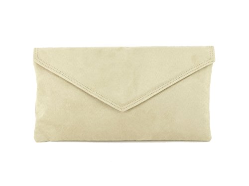 Loni Womens Neat Envelope Animal Print Faux Fur Clutch Bag/Shoulder Bag 
