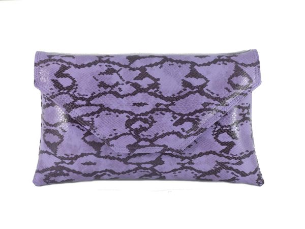 LONI Stylish Clutch/Shoulder Bag Faux Snakeskin Large - Image 7