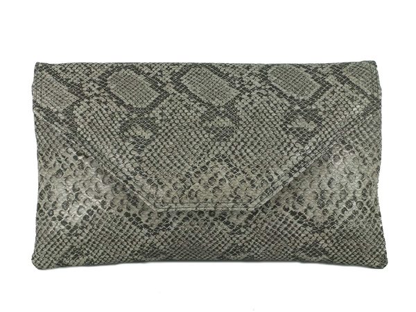 LONI Stylish Clutch/Shoulder Bag Faux Snakeskin Large - Image 10